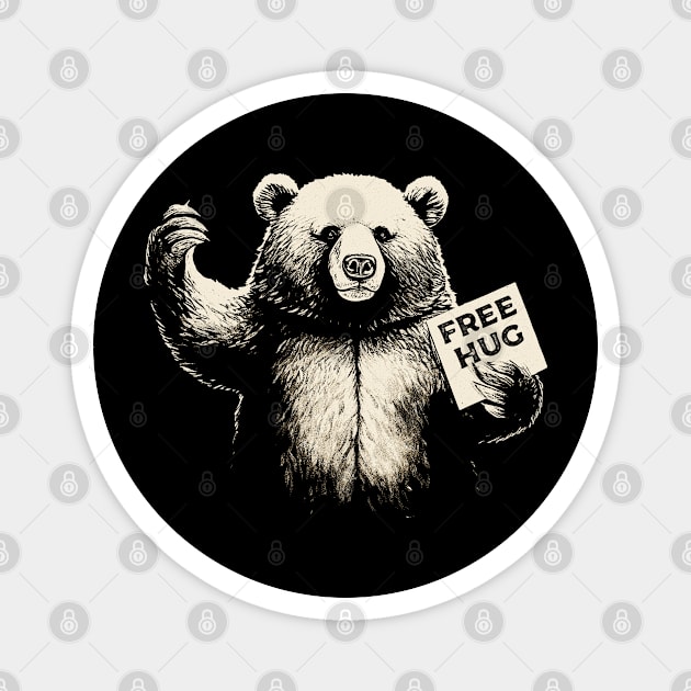 Free hug a bear Magnet by Yopi